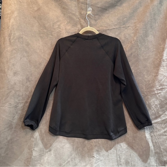 NUX Sleek Sweat Crew Modal-Blend Black/Gold Flag Streetwear M (Rare) Athleisure - Picture 10 of 12